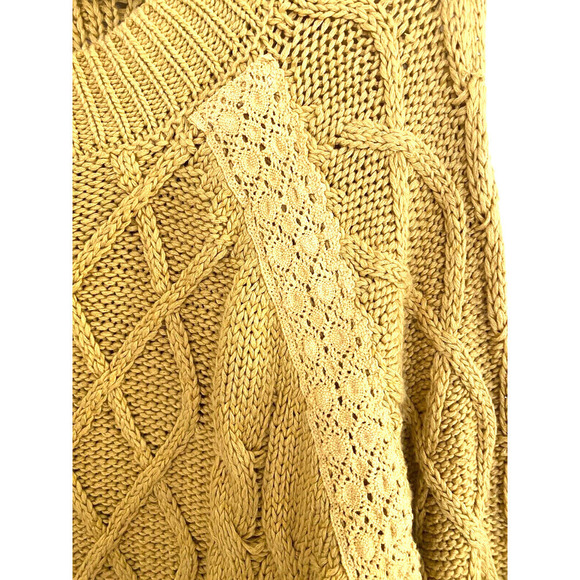 NEELY XS chunky oversized yellow knitted sweater - Picture 3 of 4